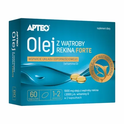 Apteo Olej Z Wątroby Rekina Forte 60 Kapsułek