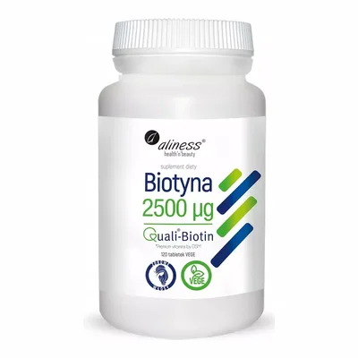 Biotyna Aliness Skóra Włosy Paznokcie 120 Tabletek