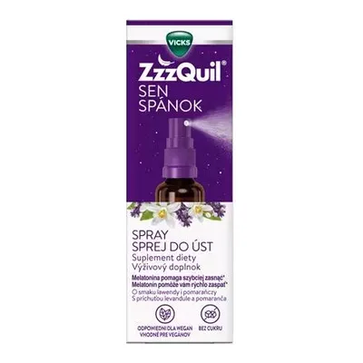 Vicks ZzzQuil Sen Spray Z Melatoniną Spokojny Sen Zasypianie 30ml