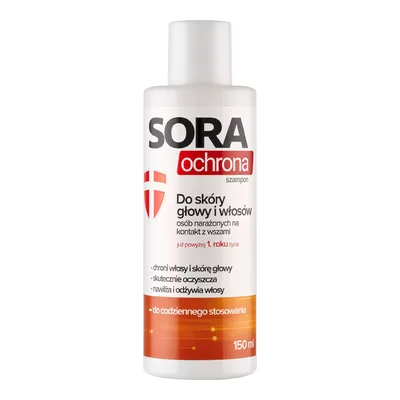 Sora Ochrona Szampon Ochronny Przeciw Wszom Wszawicy 150ml