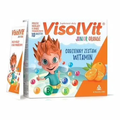 VisolVit Junior Pomarańczowy Witaminy Dla Dzieci 10 Saszetek