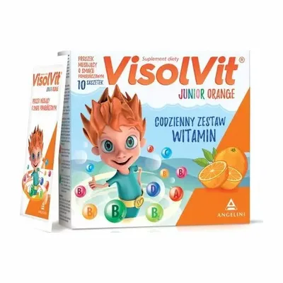 VisolVit Junior Pomarańczowy Witaminy Dla Dzieci 10 Saszetek
