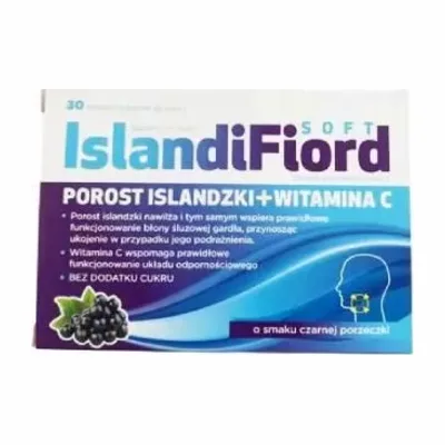 IslandiFiord Soft Porost Islandzki 30 Miękkich Pastylek Do Ssania