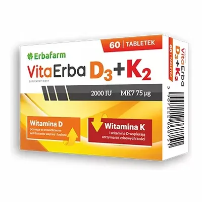 VitaErba D3 2000 j.m + K2MK7 60 Tabletek