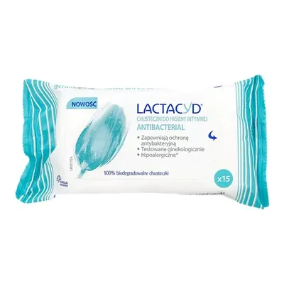 Lactacyd Chusteczki Antybakteryjne 15 Sztuk