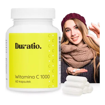 Duratio Witamina C 1000 mg – Kwas L-askorbinowy – 60 kapsułek