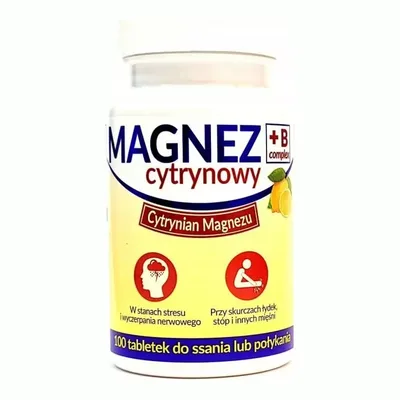 Magnez Cytrynowy + B-Complex 100 Tabletek