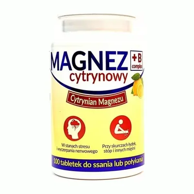 Magnez Cytrynowy + B-Complex 100 Tabletek