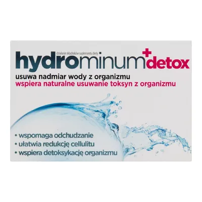 Hydrominum + Detox Eliminacja Wody Oczyszczanie Organizmu 30 Tabletek