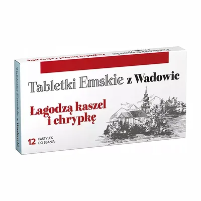 Tabletki Emskie Z Wadowic O Smaku Miętowym 12 Tabletek Do Ssania
