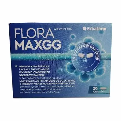 Flora Max GG Probiotyk 10 Szczepów Bakterii 20 Kapsułek