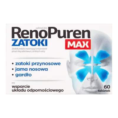 Renopuren Zatoki Max Jama Nosowa Zatoki Gardło 60 Tabletek