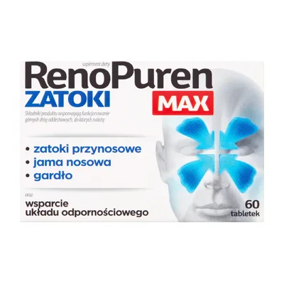 Renopuren Zatoki Max Jama Nosowa Zatoki Gardło 60 Tabletek