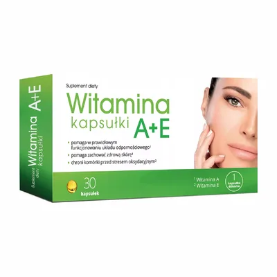 Witamina A + E Zdrowa Skóra Odporność 30 kapsułek