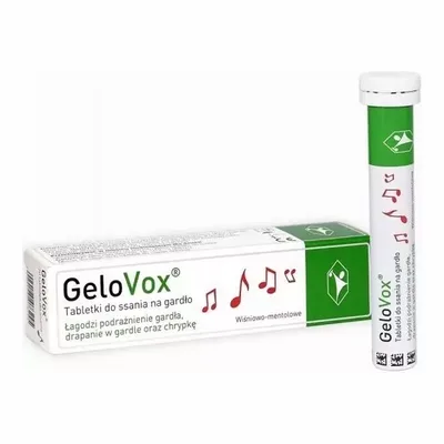 Gelovox Tabletki Do Ssania Na Gardło Wiśniowo-Mentolowe 20 Sztuk