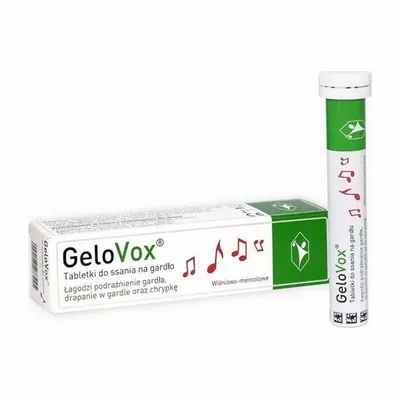 Gelovox Tabletki Do Ssania Na Gardło Wiśniowo-Mentolowe 20 Sztuk