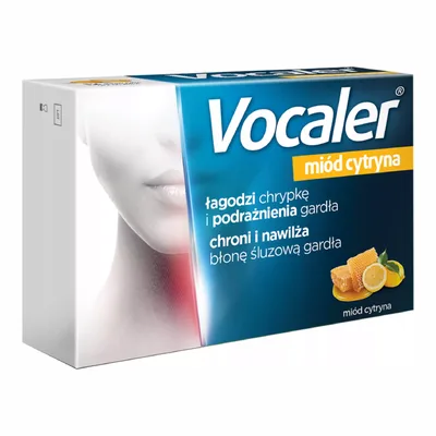 Vocaler Miód Cytryna Łagodzi Chrypkę 12 Pastylek