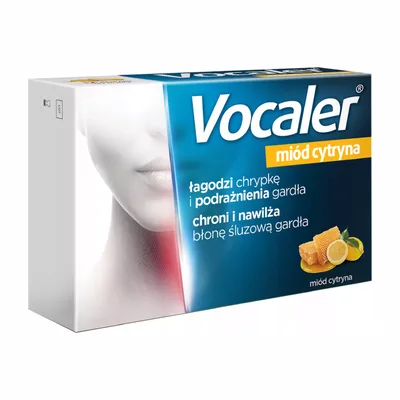 Vocaler Miód Cytryna Łagodzi Chrypkę 12 Pastylek