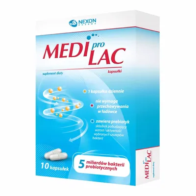 Mediprolac Probiotyk Dla Dorosłych 10 Mld Bakterii Probiotycznych 10 Kaps