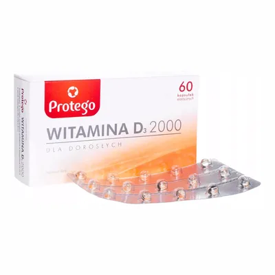 Witamina D3 2000 j.m Protego Wsparcie Odporności 60 Kapsułek