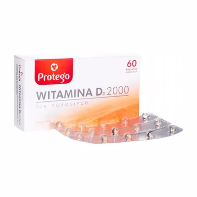 Witamina D3 2000 j.m Protego Wsparcie Odporności 60 Kapsułek