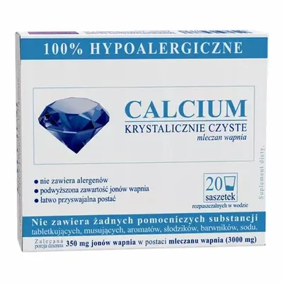 Calcium Krystaliczne Czyste 20 Saszetek
