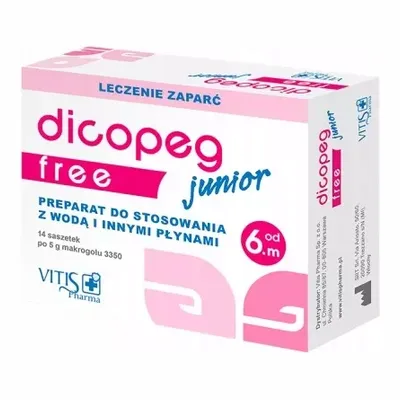 Dicopeg Junior Free Preparat Na Zaparcia U Dzieci 14 Saszetek