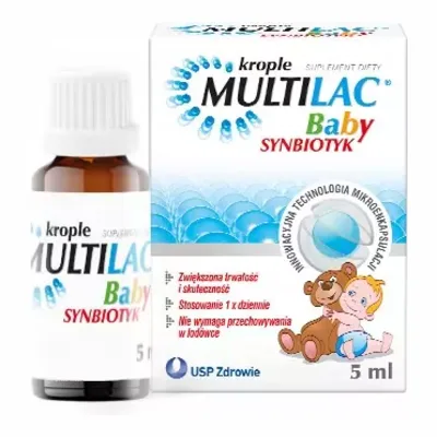 Multilac Baby Krople Probiotyk Synbiotyk 5ml