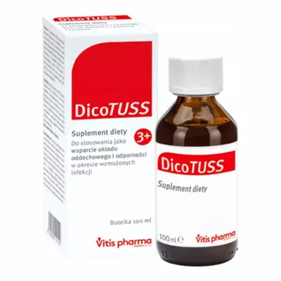 DicoTuss Syrop Od 3 r.ż. Wsparcie Układu Oddechowego Odporność 100ml