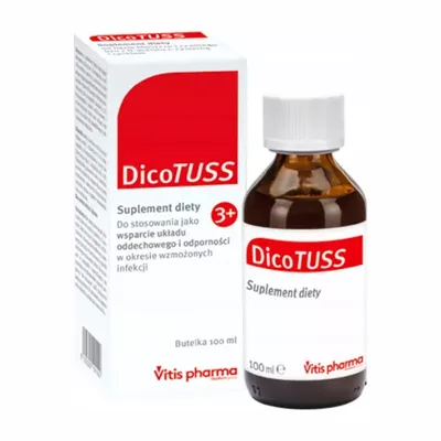 DicoTuss Syrop Od 3 r.ż. Wsparcie Układu Oddechowego Odporność 100ml