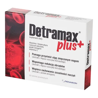 Detramax Plus Zmęczone Nogi Obrzęki 30 Tabletki