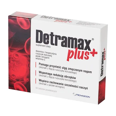 Detramax Plus Zmęczone Nogi Obrzęki 30 Tabletki