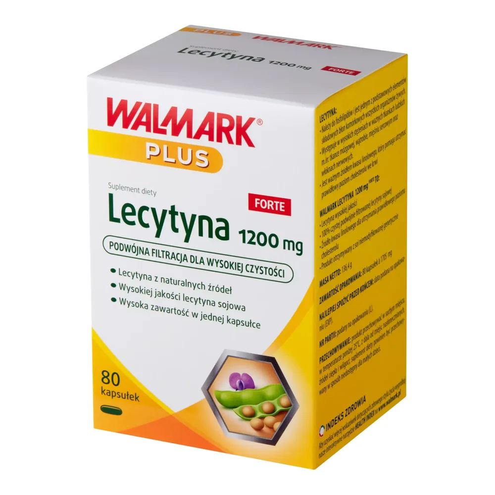 Walmark Lecytyna Forte 1200mg Wsparcie Układu Nerwowego 80 Tabletek