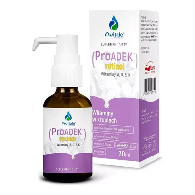 Aliness Avitale Krople Pro A D E K Retinol Kości Zęby Skóra Wzrok 30 ml