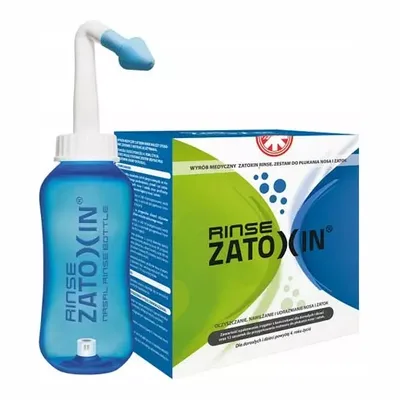 Zatoxin Rinse Zestaw Podstawowy Do Płukania Nosa I Zatok + 12 Sasz