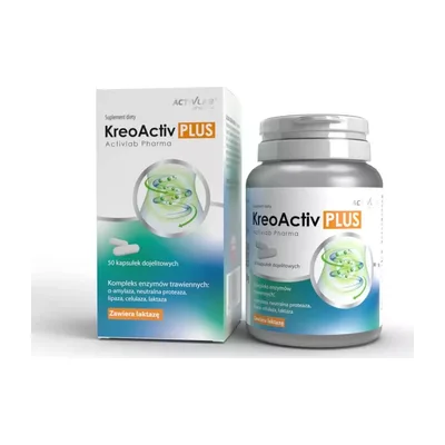 Activlab Kreoactive PLUS Amylaza Proteaza Lipaza 50 Kapsułek