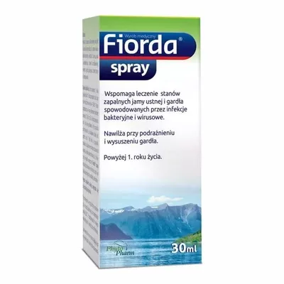 Fiorda Spray Na Gardło Wspomaga Leczenie Stanów Zapalnych 30 ml