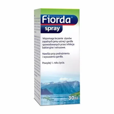 Fiorda Spray Na Gardło Wspomaga Leczenie Stanów Zapalnych 30 ml