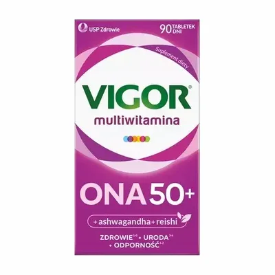 Vigor Multiwitamina Ona 50+ witaminy I Minerały Dla Kobiet 90 Tabletek