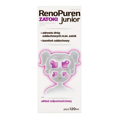 Renopuren Zatoki Junior Płyn Odporność Katar 120ml