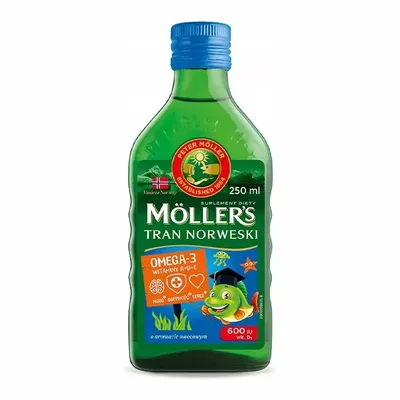 Moller's Tran Norweski Owocowy Omega-3 + D3 250 ml