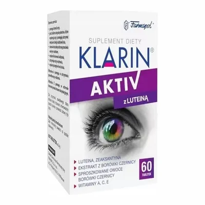 Klarin Aktiv Wsparcie Wzroku Luteina 60 Tabletek