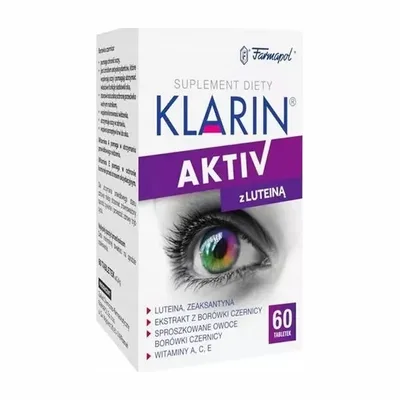 Klarin Aktiv Wsparcie Wzroku Luteina 60 Tabletek