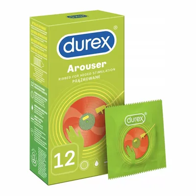 Durex Arouser Prezerwatywy Prążkowane 12 sztuk