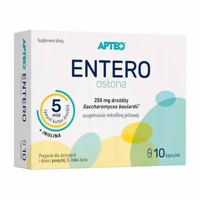 ENTERO Osłona 250 mg Apteo 10 Kapsułek