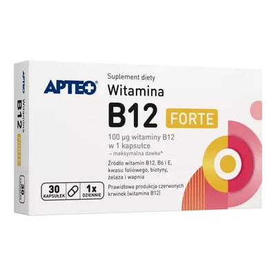 Witamina B12 Forte 100mcg Apteo 30 Kapsułek