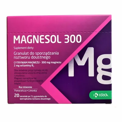 Łatwowchłanialny Magnez W Saszetkach Magnesol 20 Sztuk