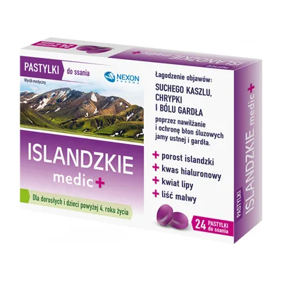 Islandzkie medic + pastyl.dossania 24pasty