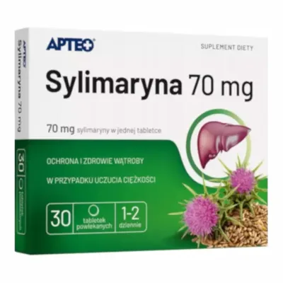 Sylimaryna 70 mg Apteo Wsparcie Wątroby 30 Kapsułek