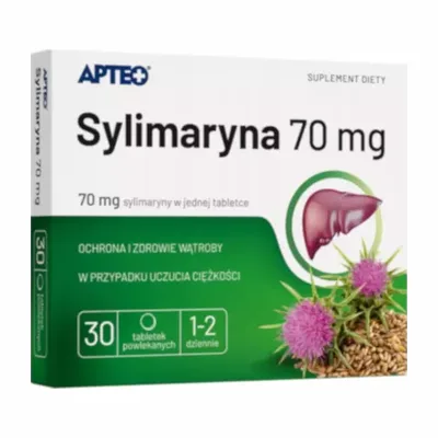 Sylimaryna 70 mg Apteo Wsparcie Wątroby 30 Kapsułek